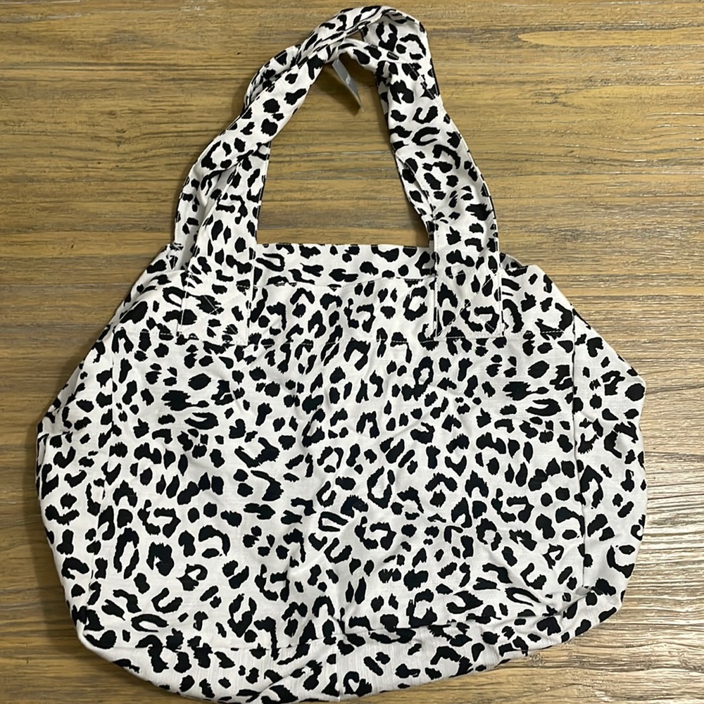 Aerie leopard print beach bag, 18X14X7